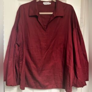 Harshman Elegant Maroon/Burgundy Blouse